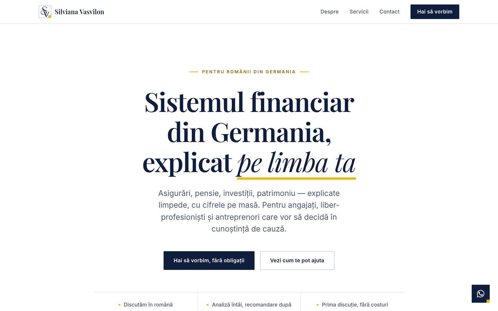 Silviana Vasvilon: website de consultanță financiară pentru românii din Germania